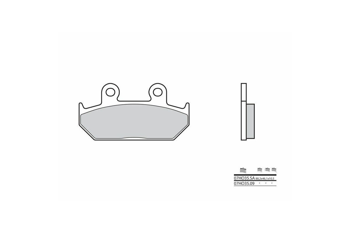 Plaquettes de frein BREMBO route carbone céramique - 07HO3509