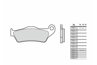 Plaquettes de frein BREMBO route métal fritté - 07BB04SP