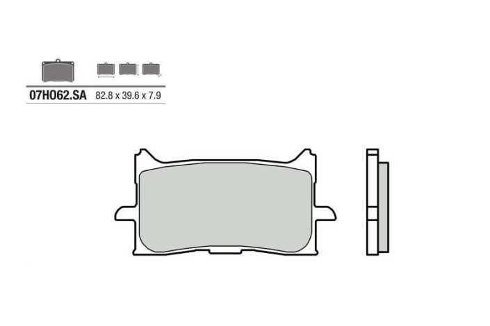 Plaquettes de frein BREMBO route métal fritté - 07HO62SA