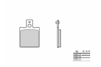 Plaquettes de frein BREMBO route métal fritté - 07BB01SP