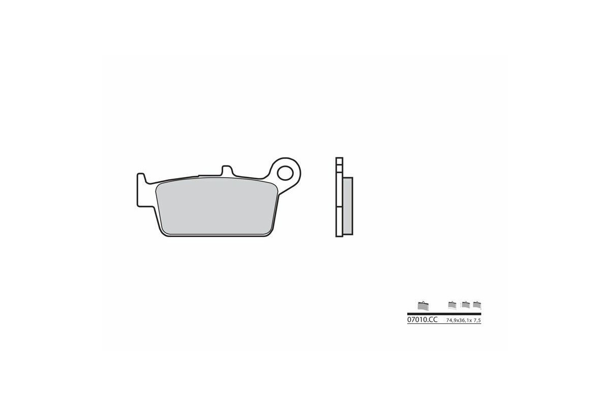 Plaquettes de frein BREMBO Scooter carbone céramique - 07010