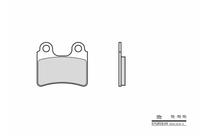 Plaquettes de frein BREMBO route carbone céramique - 07GR5804