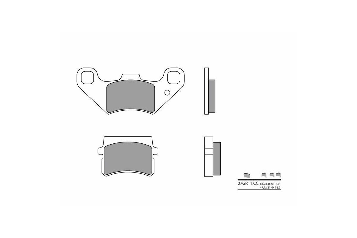 Plaquettes de frein BREMBO route carbone céramique - 07GR11CC