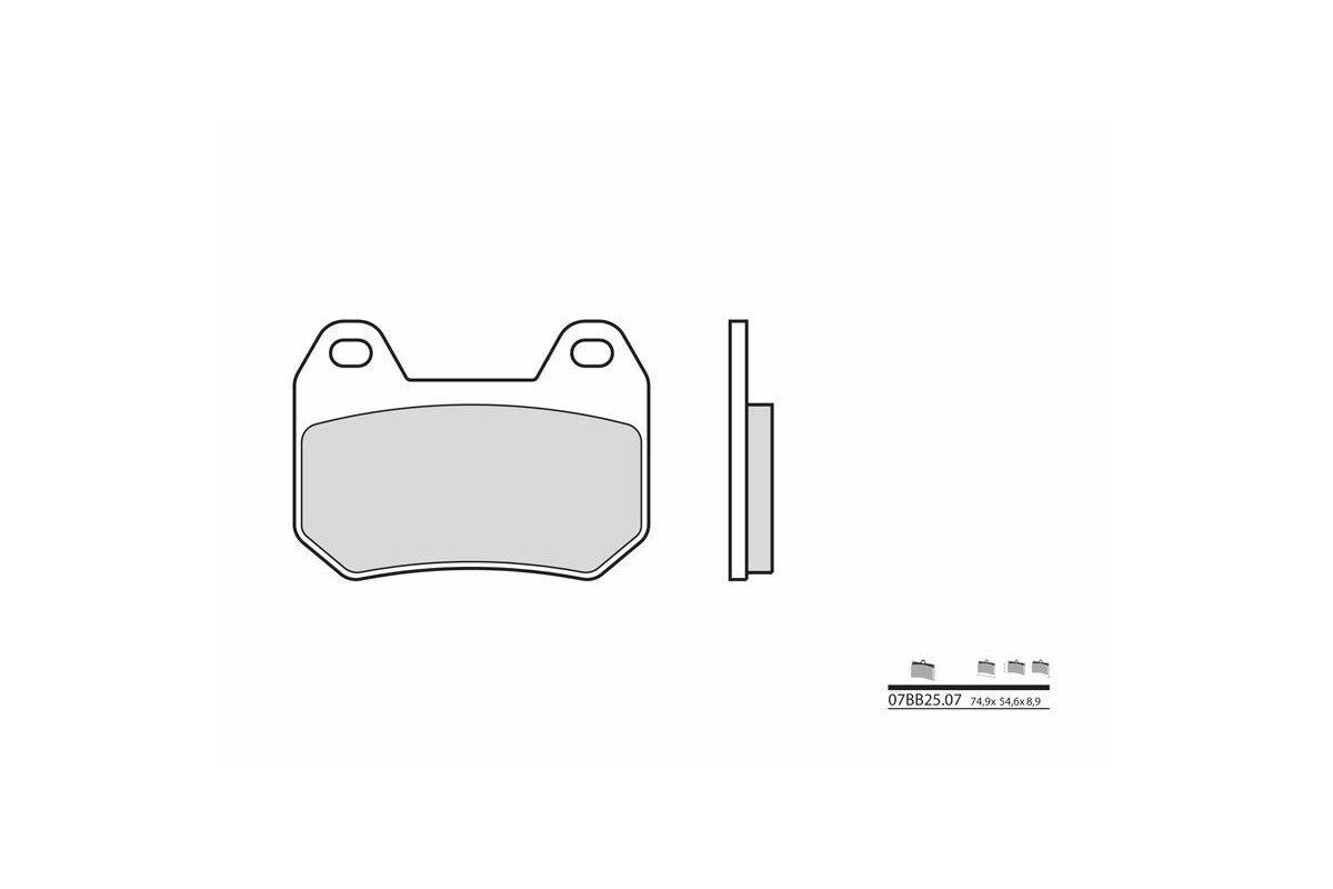 Plaquettes de frein BREMBO route carbone céramique - 07BB2507