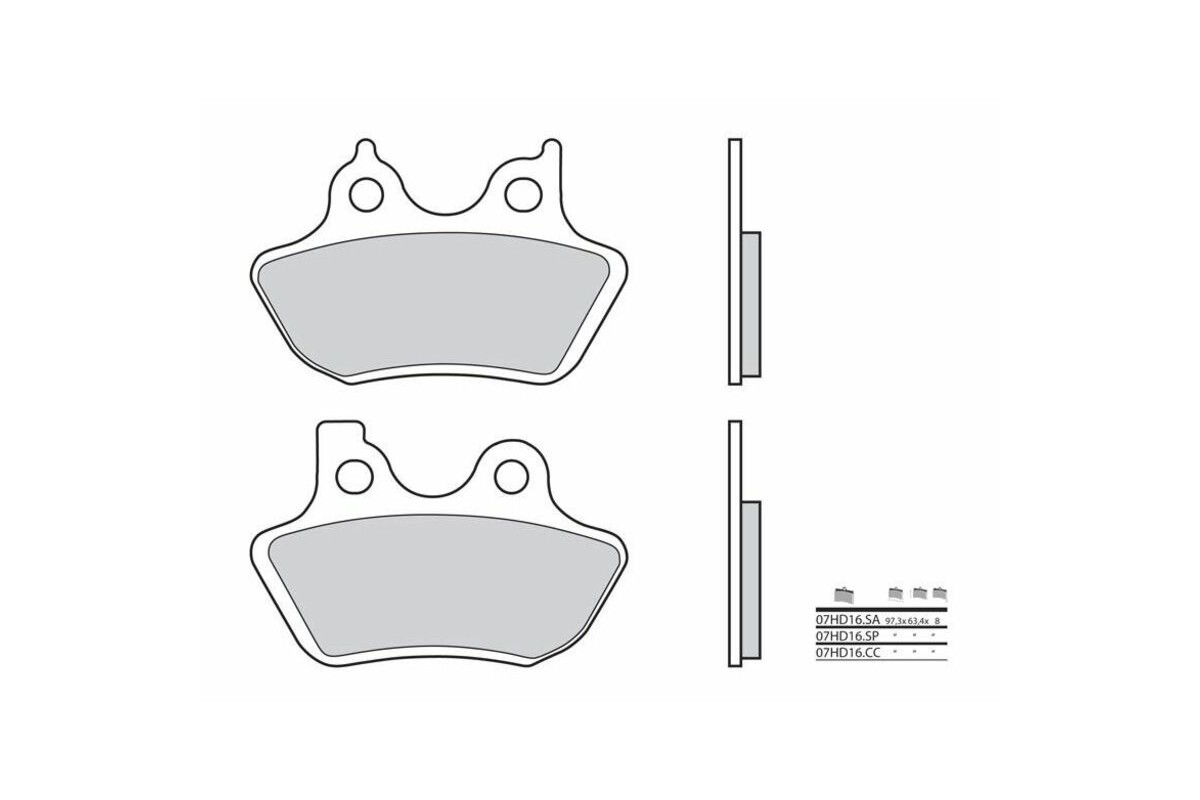 Plaquettes de frein BREMBO route métal fritté - 07HD16SA