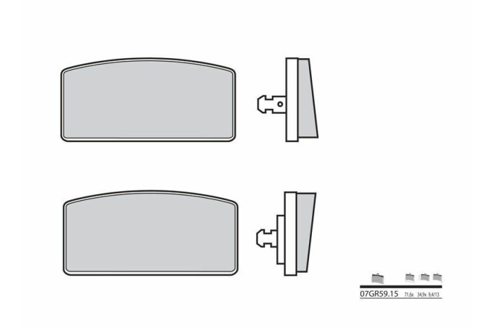 Plaquettes de frein BREMBO route carbone céramique - 07GR5915