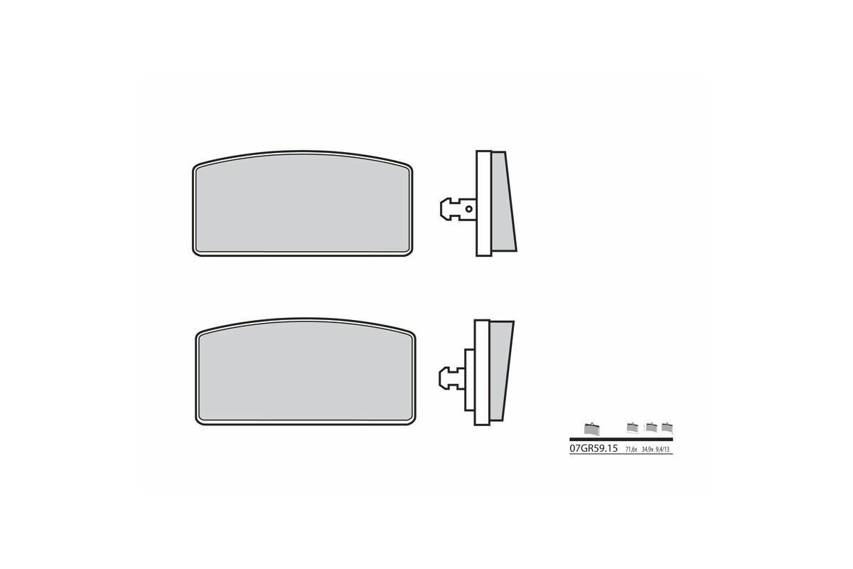 Plaquettes de frein BREMBO route carbone céramique - 07GR5915