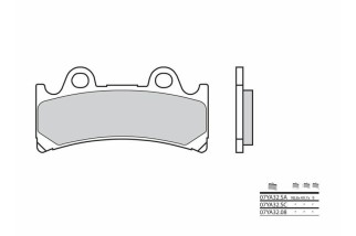 Plaquettes de frein BREMBO route métal fritté - 07YA32SA