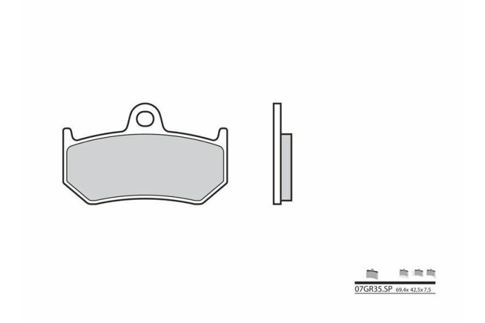 Plaquettes de frein BREMBO route métal fritté - 07GR35SP