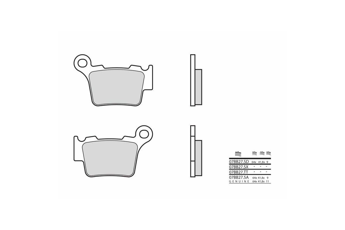 Plaquettes de frein BREMBO carbone céramique - 07BB275A