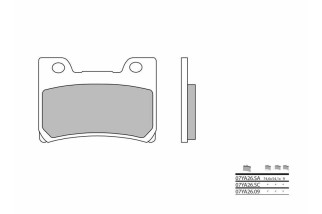 Plaquettes de frein BREMBO route métal fritté - 07YA26SA