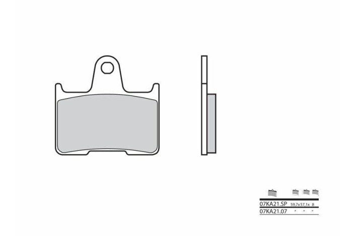 Plaquettes de frein BREMBO route carbone céramique - 07KA2107