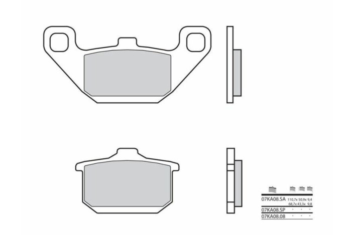 Plaquettes de frein BREMBO route carbone céramique - 07KA0808