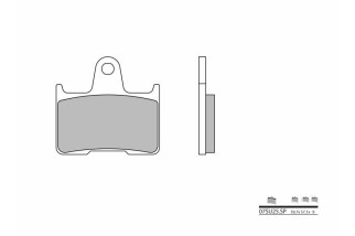 Plaquettes de frein BREMBO route métal fritté - 07SU25SP