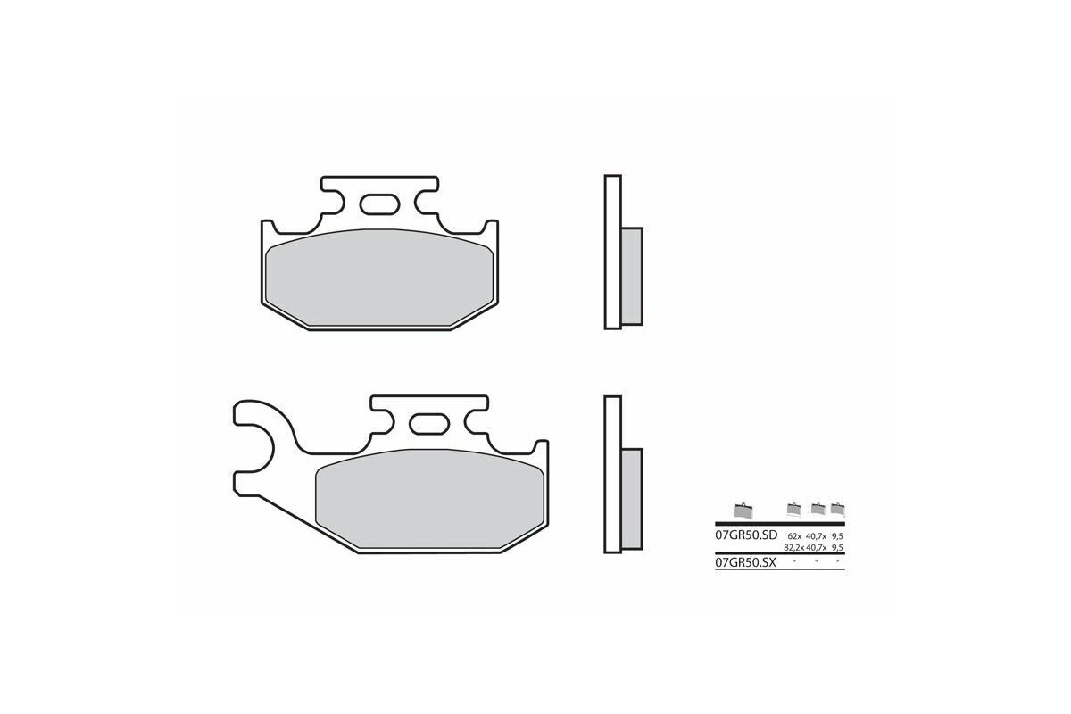 Plaquettes de frein BREMBO Off-Road métal fritté - 07GR50SD