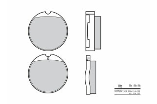 Plaquettes de frein BREMBO route carbone céramique - 07HO0130