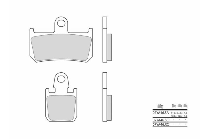 Plaquettes de frein BREMBO carbone céramique - 07YA46RC