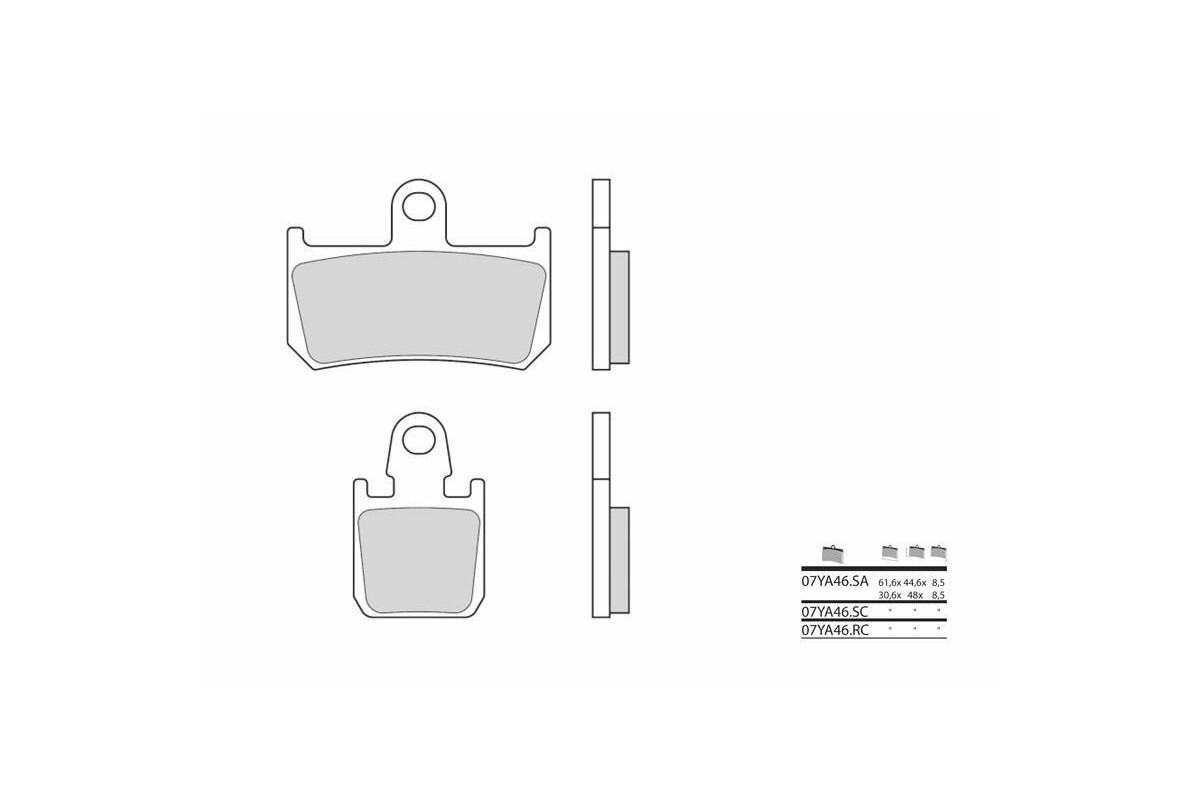 Plaquettes de frein BREMBO carbone céramique - 07YA46RC