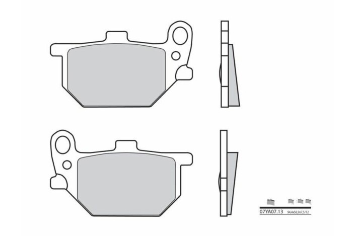 Plaquettes de frein BREMBO route carbone céramique - 07YA0713