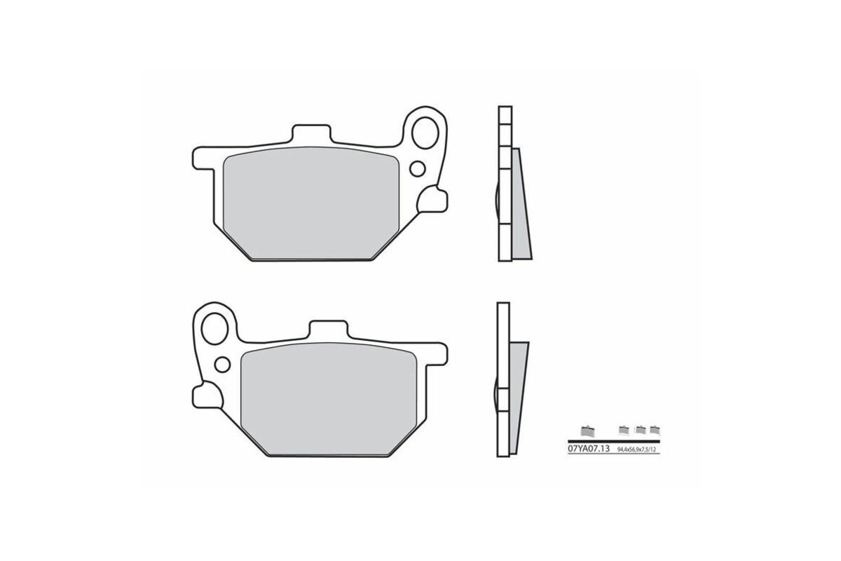 Plaquettes de frein BREMBO route carbone céramique - 07YA0713