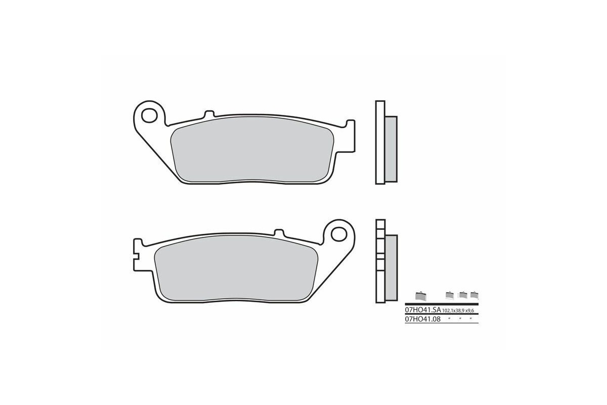 Plaquettes de frein BREMBO route carbone céramique - 07HO4108