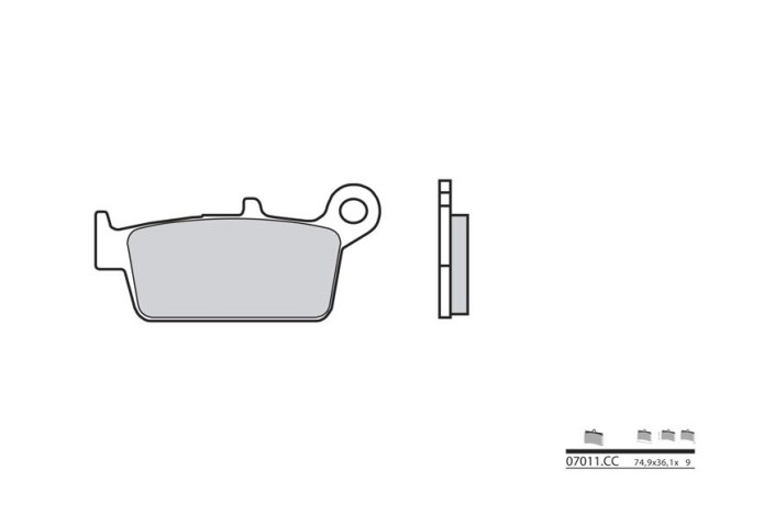Plaquettes de frein BREMBO Scooter carbone céramique - 07011CC