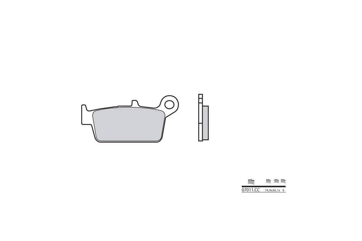 Plaquettes de frein BREMBO Scooter carbone céramique - 07011CC