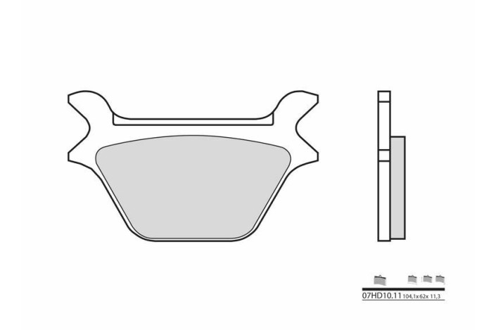 Plaquettes de frein BREMBO route carbone céramique - 07HD1011