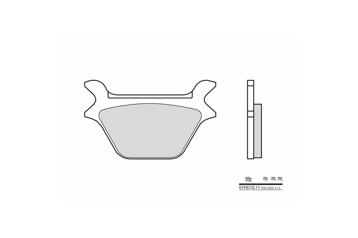 Plaquettes de frein BREMBO route carbone céramique - 07HD1011