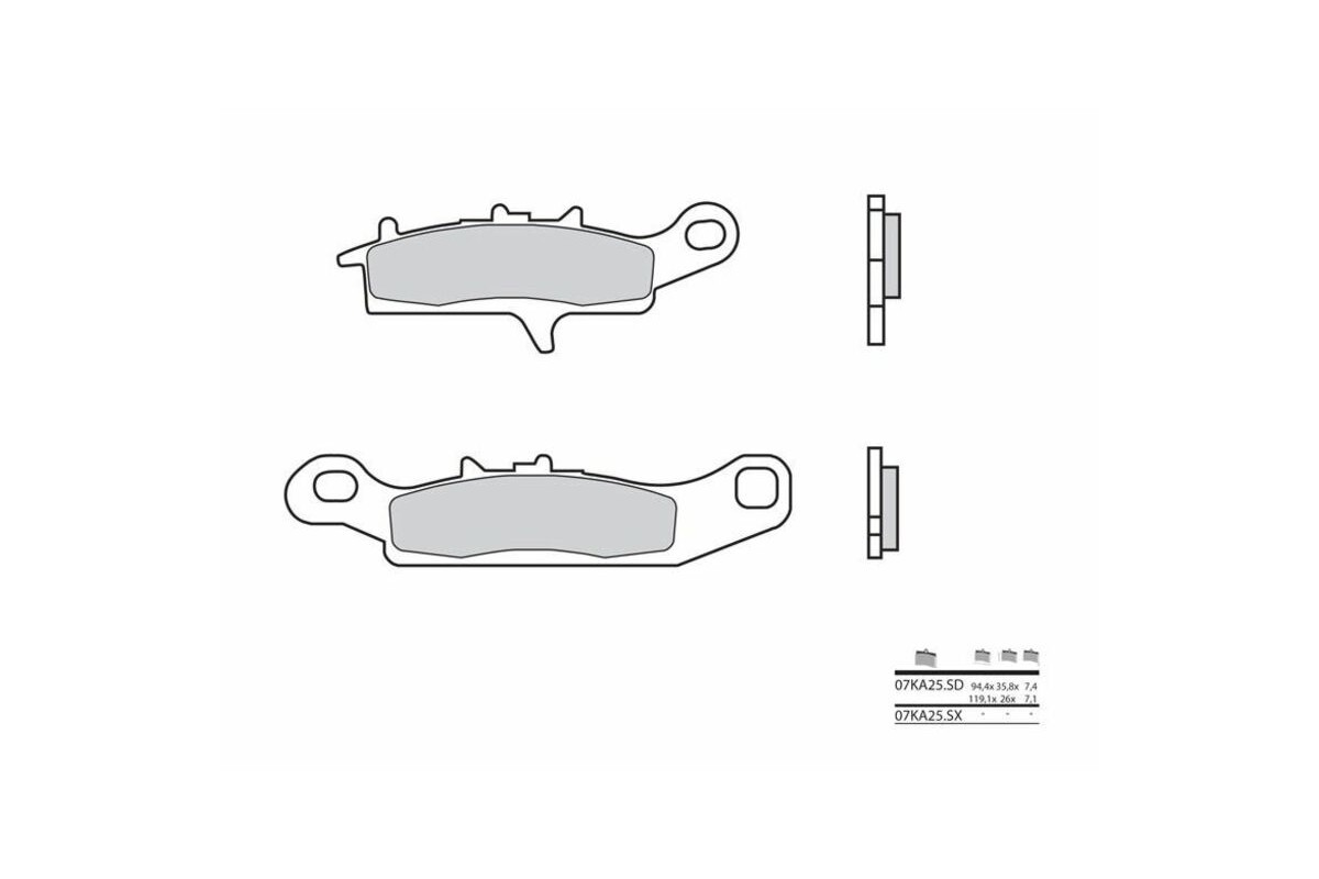 Plaquettes de frein BREMBO Off-Road métal fritté - 07KA25SD