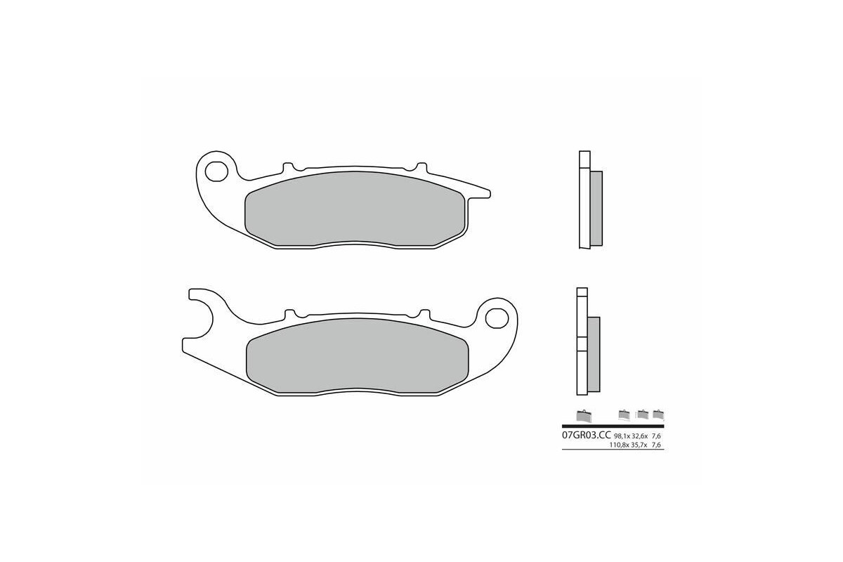 Plaquettes de frein BREMBO route carbone céramique - 07GR03CC