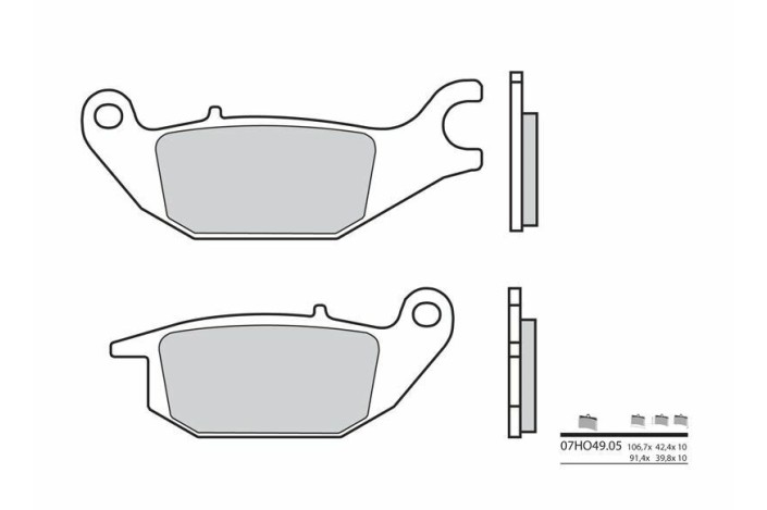 Plaquettes de frein BREMBO route carbone céramique - 07HO4905