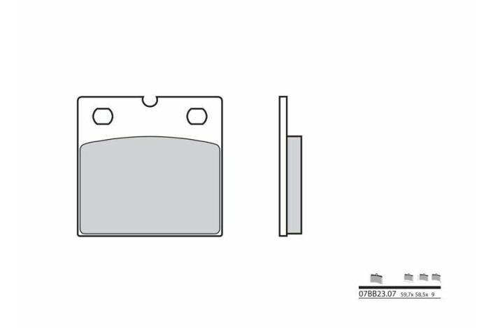 Plaquettes de frein BREMBO route carbone céramique - 07BB2307