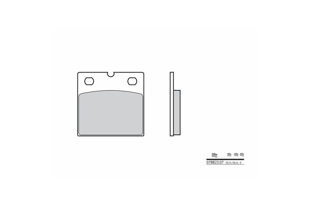 Plaquettes de frein BREMBO route carbone céramique - 07BB2307