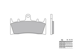 Plaquettes de frein BREMBO route métal fritté - 07SU19LA