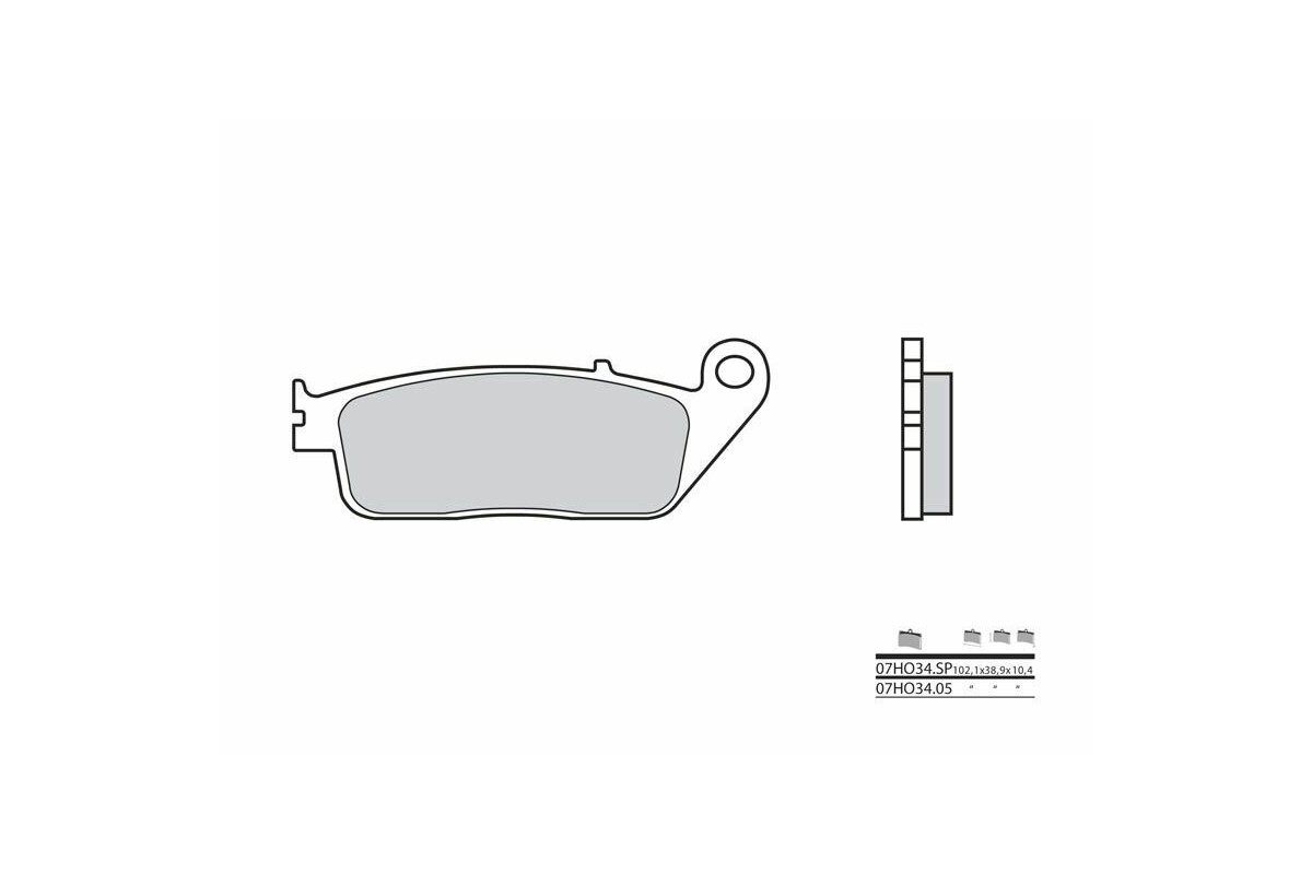 Plaquettes de frein BREMBO route carbone céramique - 07HO3405