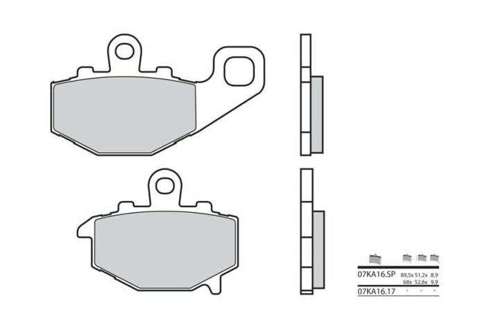 Plaquettes de frein BREMBO route métal fritté - 07KA16SP