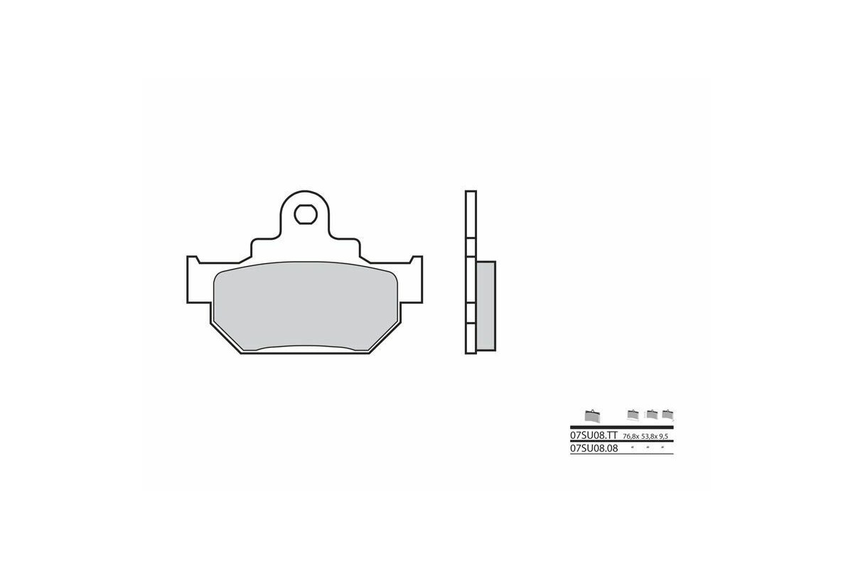 Plaquettes de frein BREMBO route carbone céramique - 07SU0808