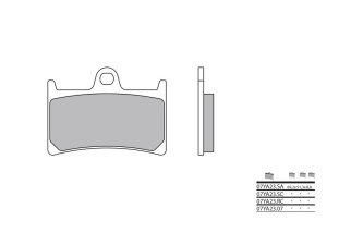 Plaquettes de frein BREMBO route métal fritté - 07YA23LA