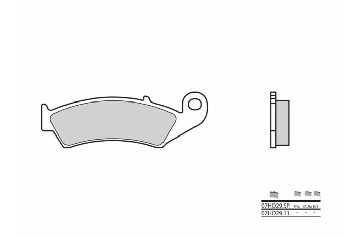 Plaquettes de frein BREMBO route métal fritté - 07HO29SP