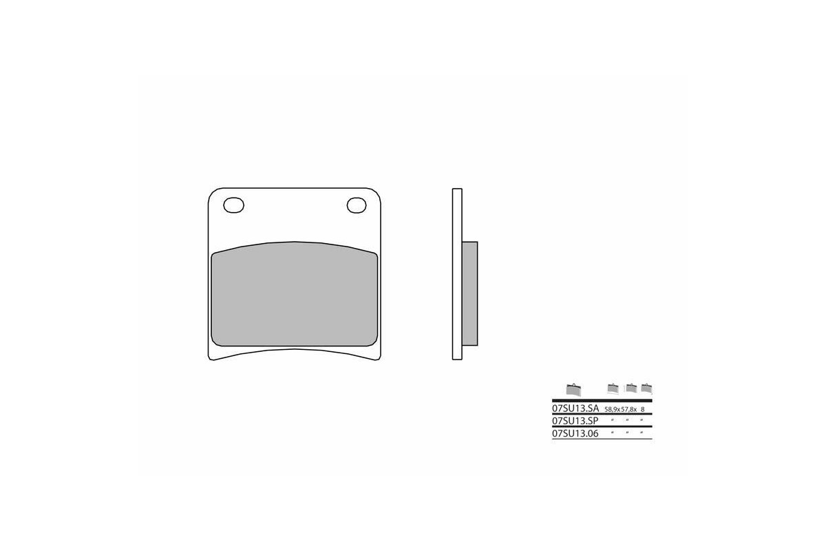 Plaquettes de frein BREMBO route métal fritté - 07SU13SP