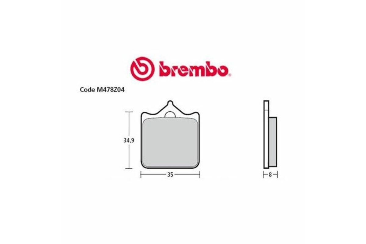 Plaquettes de frein BREMBO UPGRADE Type M478 Z10 - Racing