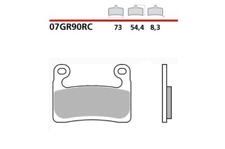 Plaquettes de frein BREMBO racing carbone-céramique - 07GR90RC