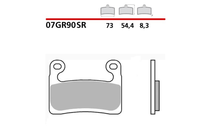 Plaquettes de frein BREMBO route/sport métal fritté - 07GR90SR