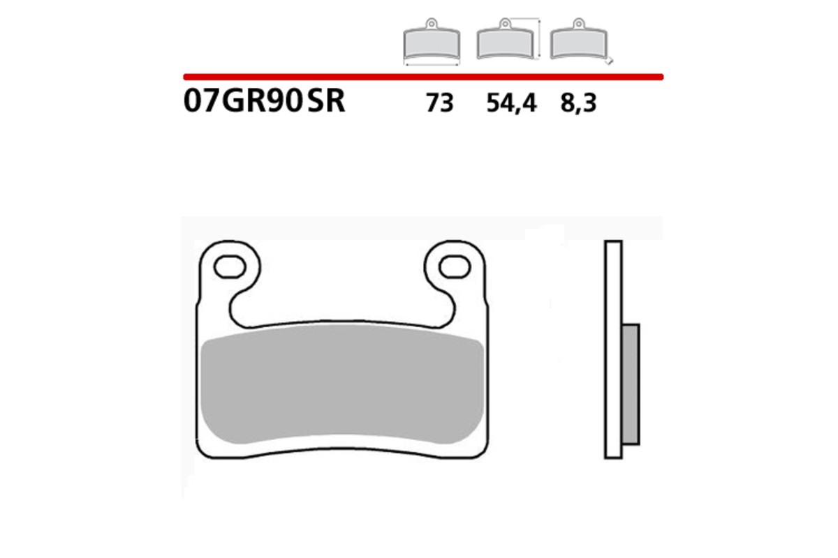 Plaquettes de frein BREMBO route/sport métal fritté - 07GR90SR