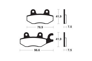 Plaquettes de frein TECNIUM métal fritté - MF455