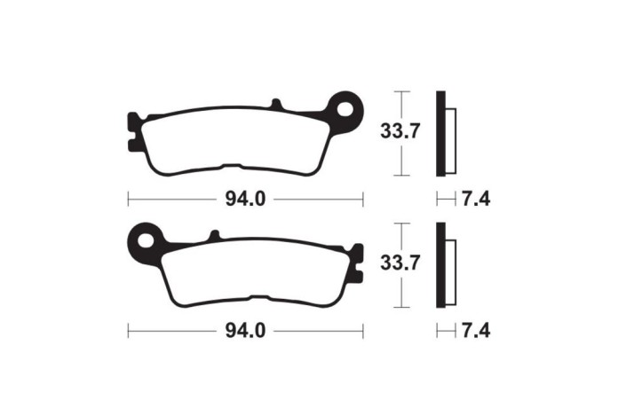 Plaquettes de frein TECNIUM MX/ATV métal fritté - MOR465