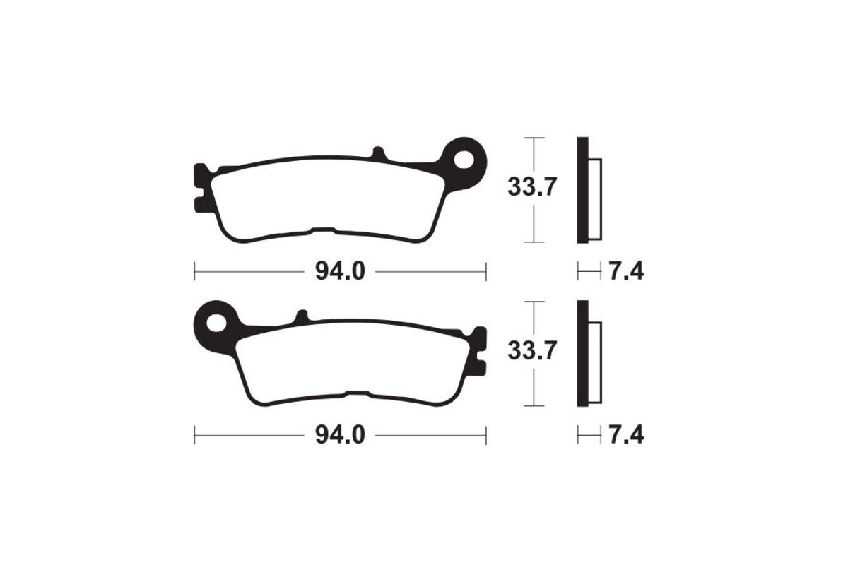 Plaquettes de frein TECNIUM MX/ATV métal fritté - MOR465