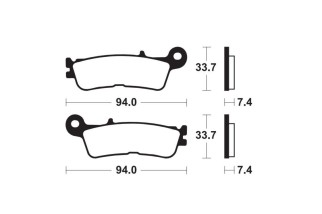 Plaquettes de frein TECNIUM MX/ATV métal fritté - MOR465
