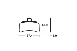 Plaquettes de frein TECNIUM métal fritté - MOR463
